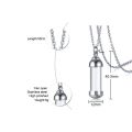 LOOKER Openable Glass Vial Necklace Women Pendant Memorial Ash Bottle Cremation Pet Urn Jewelry. 