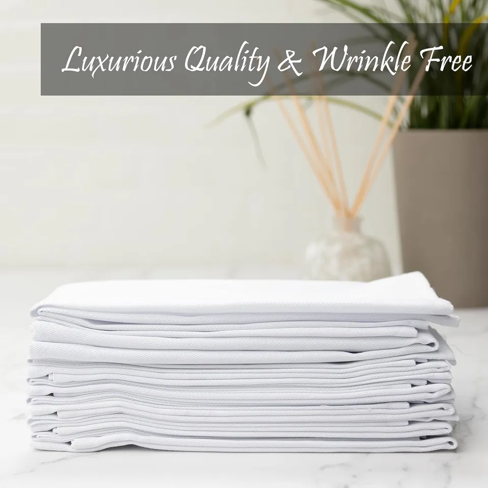 Kitchen Cloth Napkins 18X18 Inches Cotton Blend Soft Fabric with - Main Image