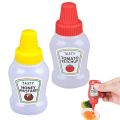 Mini Tomato Ketchup Bottle Portable Sauce Salad Bottle ,Reusable Plastic Sauce Containers for Ketchup Food-Safe & Freezer-Safe, Ketchup Squeeze Bottle. 