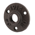 4pcs 1/2 Inch Black Cast Iron Pipe Fittings Floor Flange BSP Threaded. 
