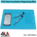 MECHANIC MC V52 Non-Slip Silicone Soldering Mat 12.5*8.9 inch ESD 500℃ Heat-Resistant TE-502 Silicone Repairing Pad For Mobile Repairing Mat. 