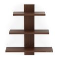 Wooden Wall Shelves for Living Room | for Home Decor Items | Floating Book Rack for Study Room, Office, Kitchen 3Tiers | Size- Standard | Colour- Brown. 