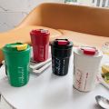 COFFEE MUG HIGH QUALITY STAINLESS STAEEL MUG DOUBLE WALL STEEL HOT AND COLD GOOD FAMILY MUG 450 ML. 