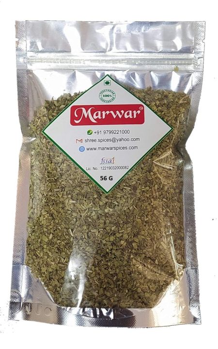 Oregano Leaves Dried and Crushed Oregano Flakes for Pizza, 56 Grams Pack