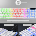 Original 3-in-1 Wired RGB Gaming Combo: Backlit Keyboard with FN Shortcuts - Mouse & Mouse Pad Set for PC/Laptop (Black and White)  104 keys -By Panorama. 