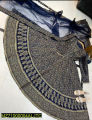 Allover printed fancy maxi 3 pieces latest design stitched dress for girls. 
