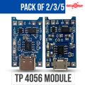 Tested TP4056 Charging Module | 1 2 5 10 PCS | 1A Lithium Battery Charger Board | 18650 Li-ion 3.7V Micro USB Type-C BMS Module with Protection | TP 4056 Fast Charge Circuit for DIY Power Bank Solar LED Light Robotics IoT Projects – High Quality. 