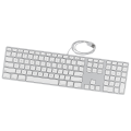 Majic apple keyboard in white color with two ports and Numeric Keypad for Mac models with silicon Keyboards Just like new. 