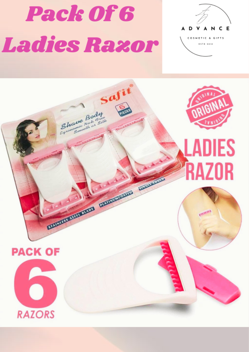 6pcs Original Safit Shave Body Soft Razor | Ladies, Women, Girls Razor ...
