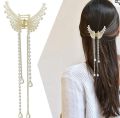 New Fashion Butterfly Pearl Tassel Hair Clip Red flower Festival Hairpin For Girls Ponytail Hair Catcher Women Fashion jewelry. 