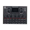 V8 Plus Live Sound Card with Audio Cable USB Cable BT Accompaniment Sound Effects Universal for Phone Computer. 