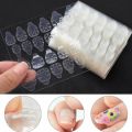 (Pack of 10) Nail Glue Stickers Double side, 24 double side transparent Flexible adhesive tape for women fake nails. 