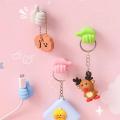 (pack of 5 )Creative Silicone Thumb Up Shaped Wall Hook Multi-function Self Adhesive Key Hanger Holder Data Cable. 