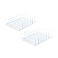 2 Pcs Acrylic Eyeshadow Palette Makeup Organizer,7-Cell, for Cosmetic. 