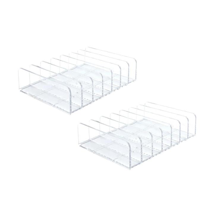 2 Pcs Acrylic Eyeshadow Palette Makeup Organizer,7-Cell, for Cosmetic