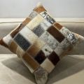 Real Cowhide Leather Pillows Cushion Covers for Home Decor 15”x15” | Cowhide Hair on Room Decoration Items |  Cushions Cover for Home Decoration and Couple Gift. 
