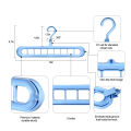 Magic Clothes Hanger 9 Hole Clothes Hanger Multifunctional Drying Rack Space Saving Clothes Hanger Wardrobe Storage Organizer. 