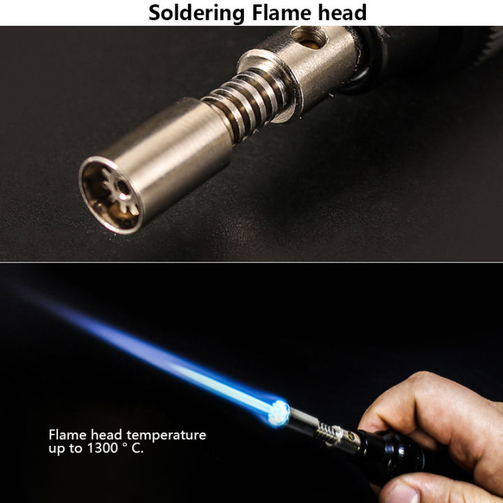 Blow Torch Welding Tools-1 x Wireless gas soldering iron set-black