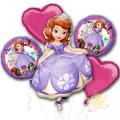 PRINCESS SOPHIA The First Cartoon Foil Balloon Set - 5 Pieces For Birthday Party BIRTHDAY PARTY CELEBRATION DECORATION KIDS. 