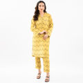 Maahru - Dress For Women - 2 PC Stitched Shirt & Trouser - Yellowstitch. 