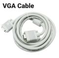 VGA Cable Male to Male For Monitor PC Computer Laptop LED TV Original Full HD 1080p Display Resolution High Quality Video Game Streaming Desktop PC. 
