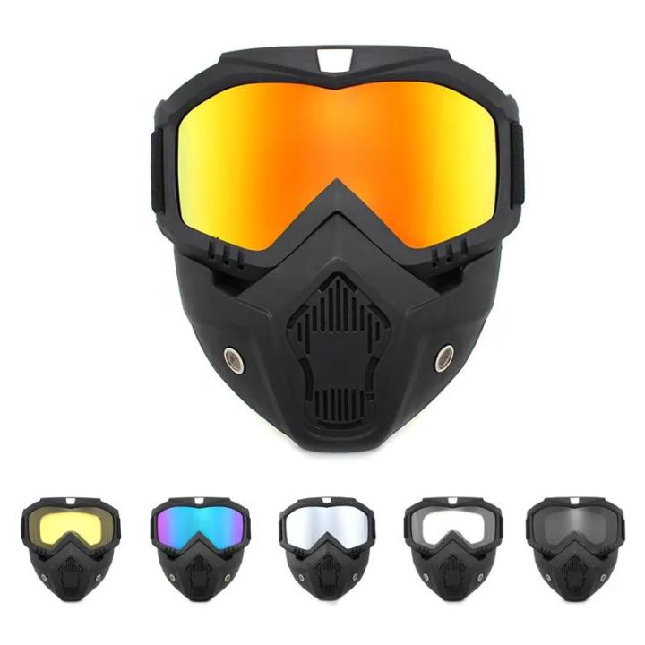 Cycling Sunglasses Riding Motocross Glasses Windproof Cycling Masks Full Face Protective Uv Protection for Skiing Helmet Goggles