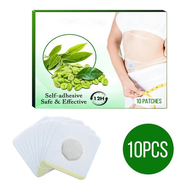 10 Pcs Natural Herbal Slimming Tummy Pellet Patches Stickers Body Belly Waist Losing Fat Burning Slimming Products for Men Women