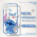 YYDS for Realme C21 Back Cover Cute Naughty Stitch Transparent Silicone Soft Case full lens protection Ultra Thin Phone Case. 
