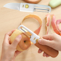 Stainless Steel 2 in 1 Fruit cutting Knife with Peeler For Peeling and Cutting, Outdoor Picnic Tool, Kitchen Gadget. 