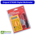 DT830D Digital Multimeter Counts AC/DC Volt Amp Ohm Diode hFE Continuity Tester DT-830D Yellow (Battery and Test Leads Included) by electria. 