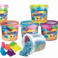 Magic Sand Jar  Magic Sand Toy Set for Kids, Molds Creative Playing Sets Include Bucket, Sand Models, Colorful (350 gm & 200g jars)). 