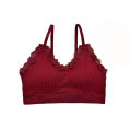 2019 spring and summer new seamless lace beautiful back Japanese threaded chest wrap adjustable shoulder straps no steel ring sleep underwear. 