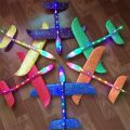 New Hand Throw Lighting Up Flying Glider Plane Toy Foam Airplane Model LED Flah Game Toy For Children. 