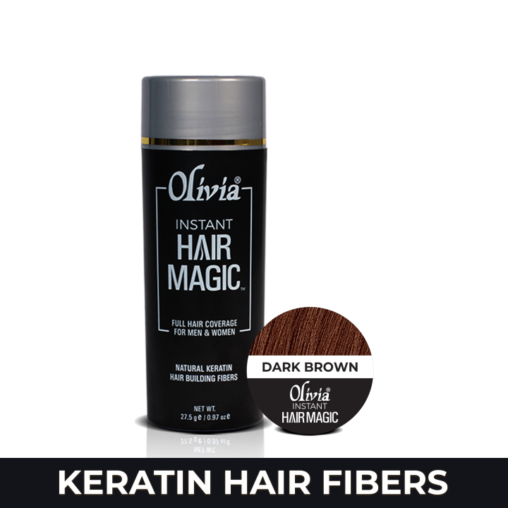 Olivia Instant Hair Magic - Dark Brown (Keratin hair fiber)