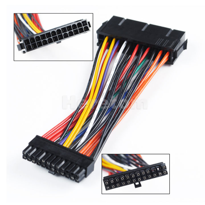 ATX Power Supply 24 Pin to Mini 24 Pin Cable For Dell Optiplex 760 780 960 980 Large 24P to small 24P Adapter power cord