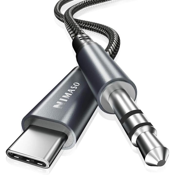 Nimaso USB C Jack Aux Cable Car Mobile Phone, USB C to 3.5 mm Jack Cable