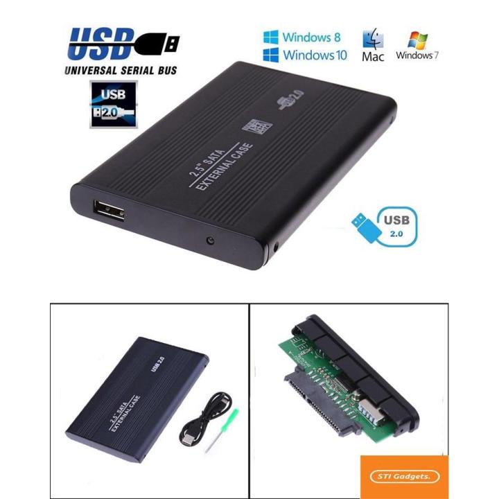 USB 2.0 SATA External 2.5 inch HDD SDD Hard Drive Enclosure Disk Case