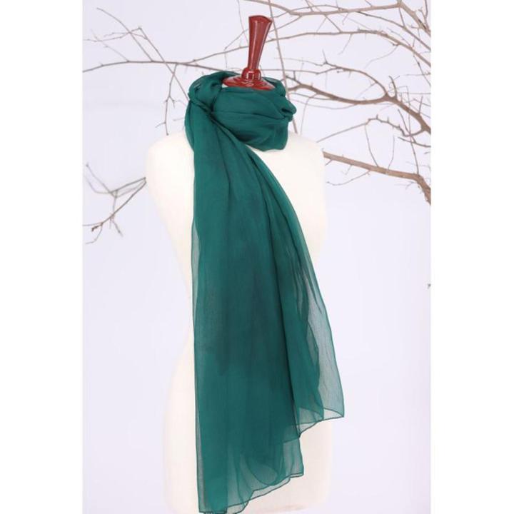 Sea Green Chiffon Dupatta For Girls/Ladies-Chiffon UnStitched Dupatta 2.5 Meter Color Premium Chiffon Quality Durable Fabric Reasonable Stylish Look Dupatta