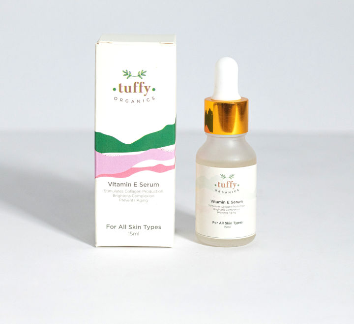 Tuffy Organics Vitamin E Face Serum Brightening, Antiaging and Boasts Collagen Production. 15ML