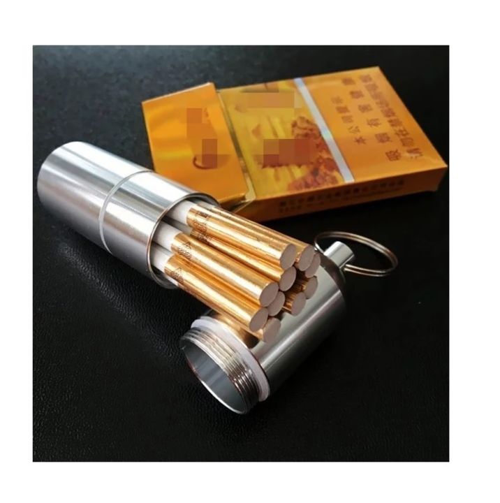 Metal Keychain Cigarette Case - Waterproof Cigarette Holder - 10 Cigarettes Capacity