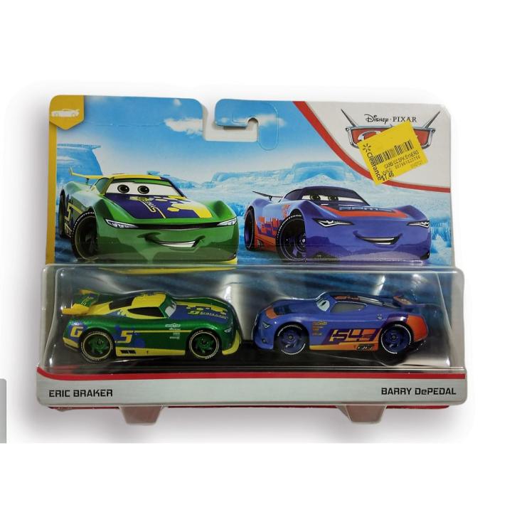 Disney Pixar Cars Twin Pack Eric Braker & Barry DePadal Diecast Vehicle 1:64 Scale