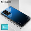 Protect Cover For Samsung Galaxy A33 5G case Gradient Tempered Glass Protector Phone Cases for Samsung Galaxy A33 5G Back Cover. 