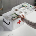 First Aid Box High Quality Imported Item Best For School, House And Office Medical Kit Home Portable Medical Boxes Transparent Plastic Medicine Pills Storage Box Organizer. 
