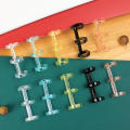 3-hole Loose Leaf Binders DIY Combs 5 Colors Book Rings Snap Translucent Binding Spines for Diary Scrapbooking School Supply. 