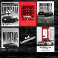 3 Large Cars Posters XL Size Custom Car Posters Set – XL Size 18x12 Inch | High-Quality Automotive JDM Wall Art of Your Choice. 
