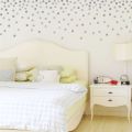 Pack of 100 Dot Circles Polka Dots Circle Wall Stickers For kids Bedroom Decor wall star white black red yellow. 