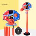 Basketball Sports Game Toy Set With Height Adjustment Basketball Stand and Basketball Included - Multicolor - F10653. 