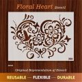 Floral Heart stencil wall painting scrapbook coloring embossing album decorative  stencil id 368. 