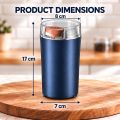 Portable Electric Coffee & Spice Grinder | 300W Stainless Steel 4-Blade Grinder for Masala, Spices, Nuts & Herbs | One-Touch Control, Compact & Durable. 