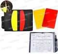 Football Referee Cards Score Book with Pencil for Football Match Rules. 